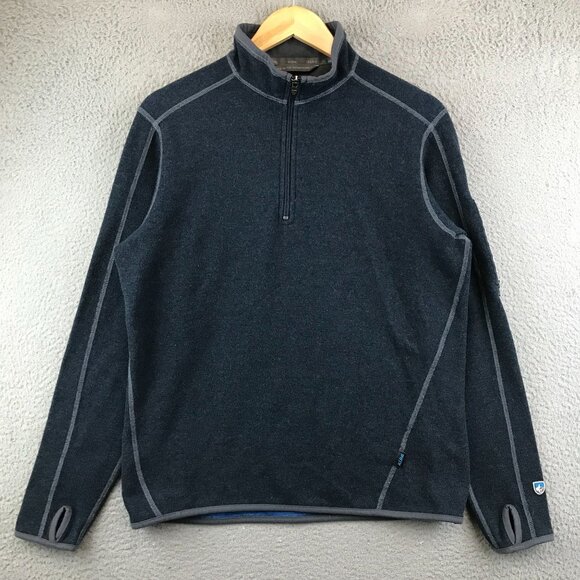 Kuhl Mens Blue Half-Zip Pullover Sweater Fleece size M - Picture 1 of 13